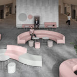 Bejot-Quadra-ronde-organische-modulaire-bank-akoestische-schermen